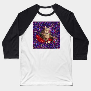 cute chonky christmas cat Baseball T-Shirt